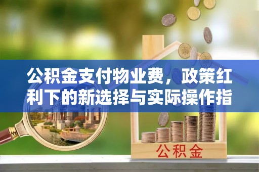 建德公积金支付物业费，政策红利下的新选择与实际操作指南