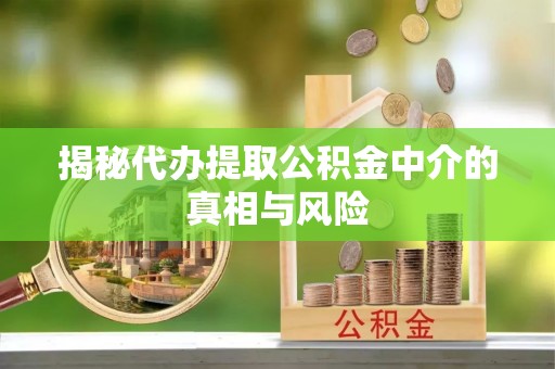 建德揭秘代办提取公积金中介的真相与风险