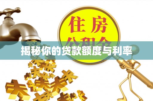 建德揭秘你的贷款额度与利率