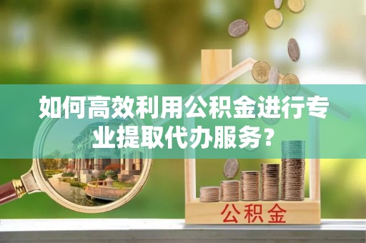建德如何高效利用公积金进行专业提取代办服务？