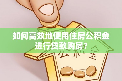 建德如何高效地使用住房公积金进行贷款购房？